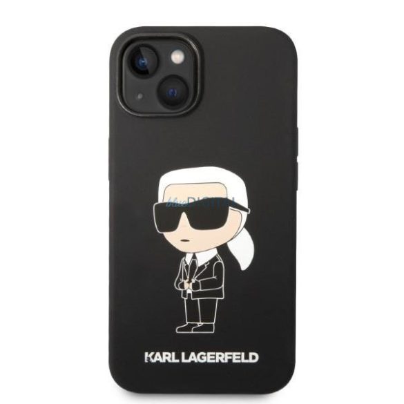 Karl Lagerfeld KLHMP14SSNIKBCK iPhone 14 6.1" keménytok fekete/fekete szilikon Ikonik Magsafe Ikonik Magsafe