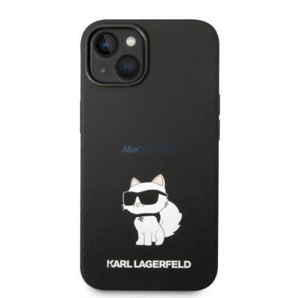 Karl Lagerfeld KLHMP14MSNCHBCK iPhone 14 Plus 6.7" keménytok fekete/fekete szilikon Choupette MagSafe