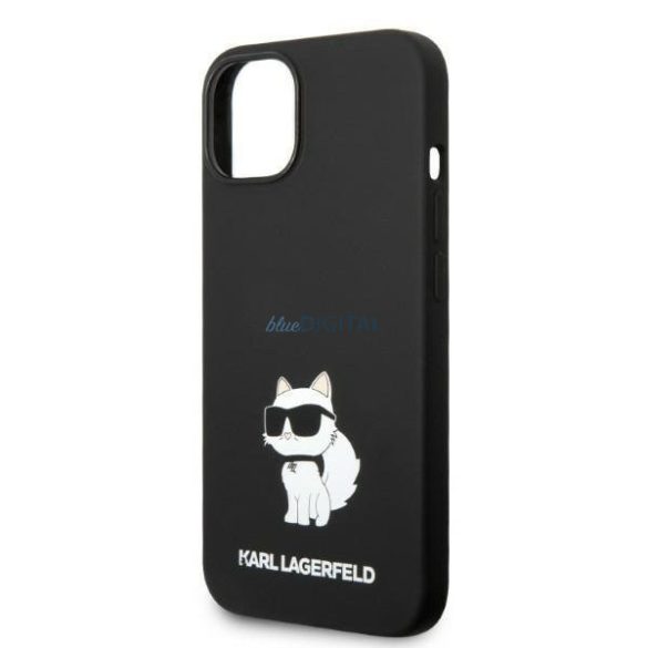 Karl Lagerfeld KLHMP14MSNCHBCK iPhone 14 Plus 6.7" keménytok fekete/fekete szilikon Choupette MagSafe