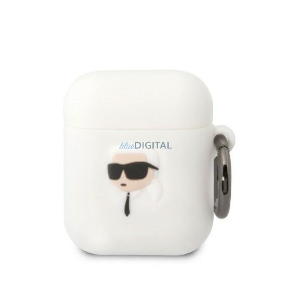 Karl Lagerfeld KLA2RUNIKH AirPods 1/2 tok fehér szilikon Karl Head 3D