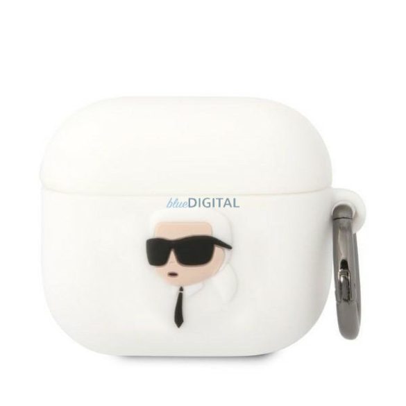 Karl Lagerfeld KLA3RUNIKH AirPods 3 tok fehér/fehér szilikon Karl Head 3D
