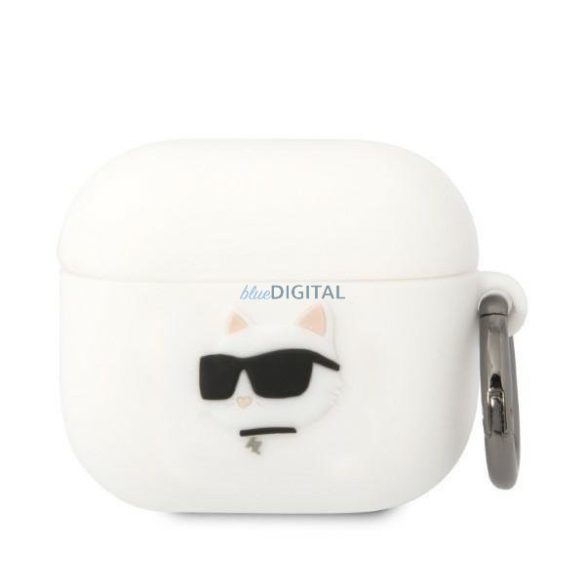 Karl Lagerfeld KLA3RUNCHH AirPods 3 tok fehér/fehér szilikon Choupette fej 3D