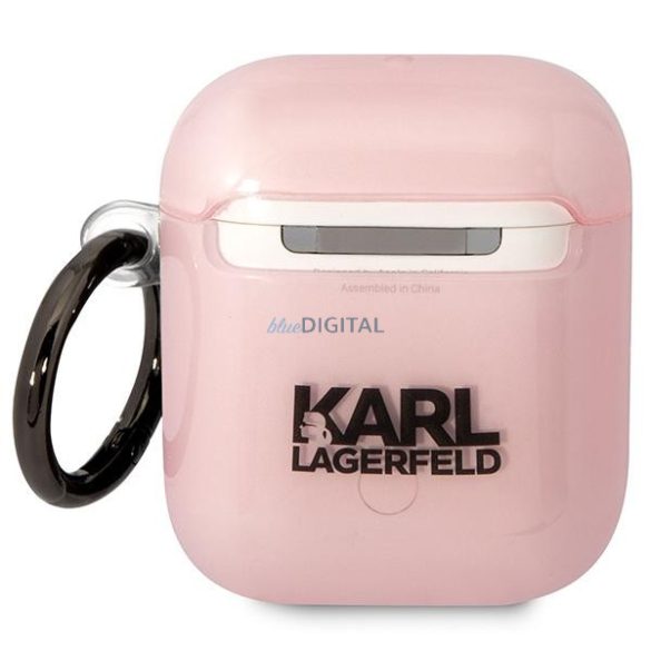 Karl Lagerfeld KLA2HNCHTCP Airpods 1/2 tok rózsaszín ikonikus Choupette