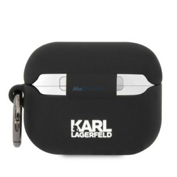 Karl Lagerfeld KLACAPSILKCK AirPods Pro tok fekete/fekete szilikon Karl & Choupette Karl & Choupette