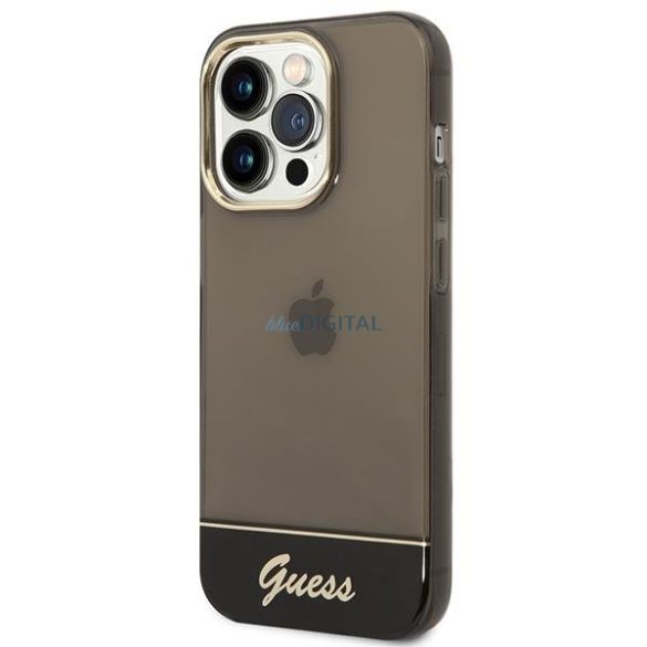 Guess GUHCP14XHGCOK iPhone 14 Pro Max 6.7 "fekete kemény tok áttetsző