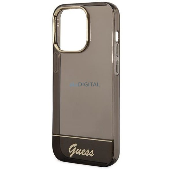 Guess GUHCP14XHGCOK iPhone 14 Pro Max 6.7 "fekete kemény tok áttetsző