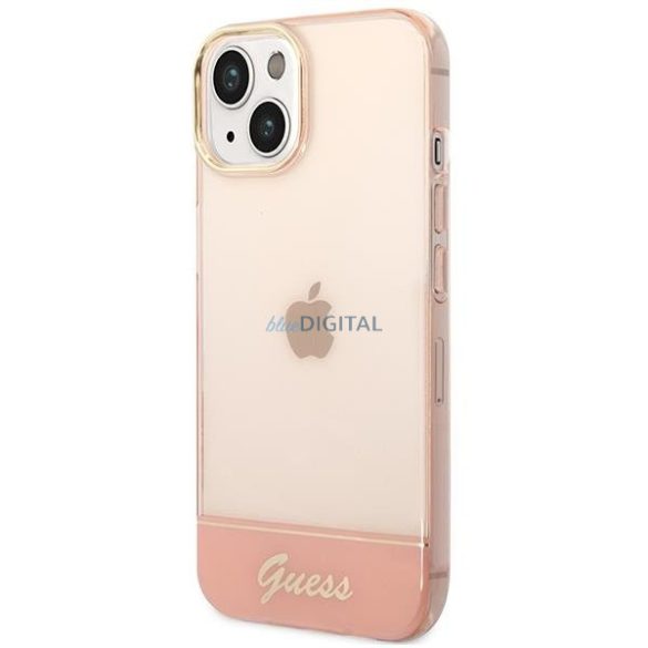 Guess GUHCP14MHGCOP iPhone 14 Plus 6,7" rózsaszín keménytok áttetsző