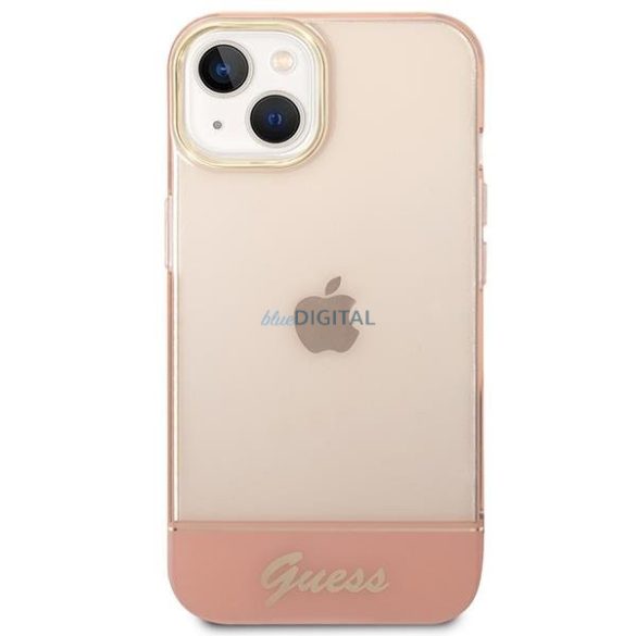 Guess GUHCP14MHGCOP iPhone 14 Plus 6,7" rózsaszín keménytok áttetsző
