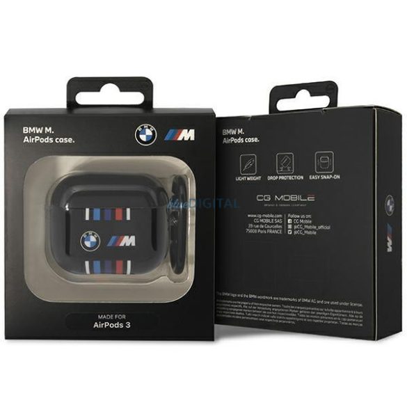 BMW BMA322SWTK AirPods 3 gen tok fekete többszínű vonalakkal