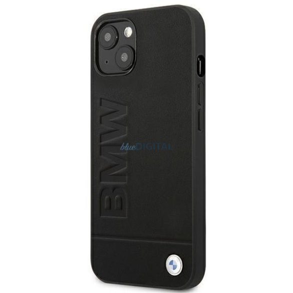 Etui BMW BMHCP14SSLLBK iPhone 14 6,1" fekete bőr bélyegző