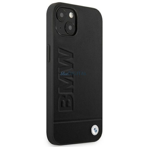Etui BMW BMHCP14SSLLBK iPhone 14 6,1" fekete bőr bélyegző