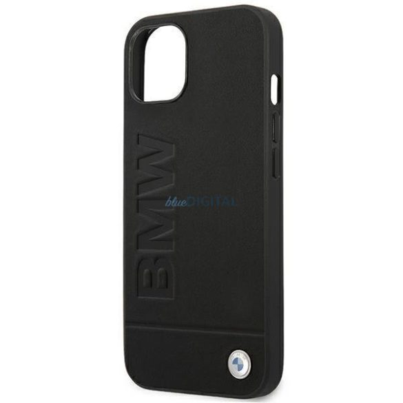 Etui BMW BMHCP14SSLLBK iPhone 14 6,1" fekete bőr bélyegző