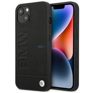 Etui BMW BMHCP14MSLLBK iPhone 14 Plus 6,7" fekete bőr bélyegző