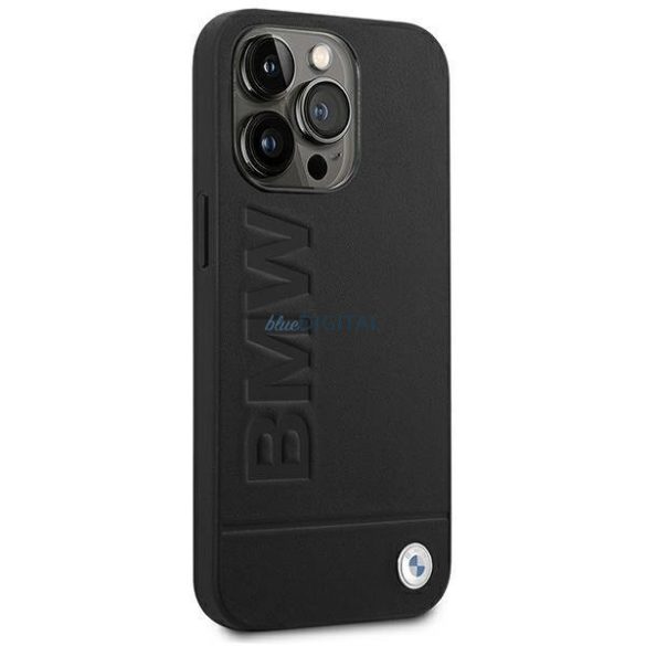 Etui BMW BMHCP14LSLLBK iPhone 14 Pro 6,1" fekete bőr bélyegző