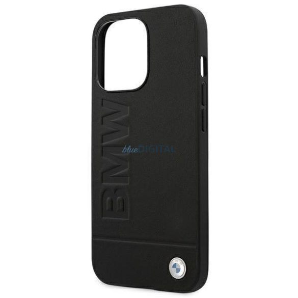 Etui BMW BMHCP14LSLLBK iPhone 14 Pro 6,1" fekete bőr bélyegző