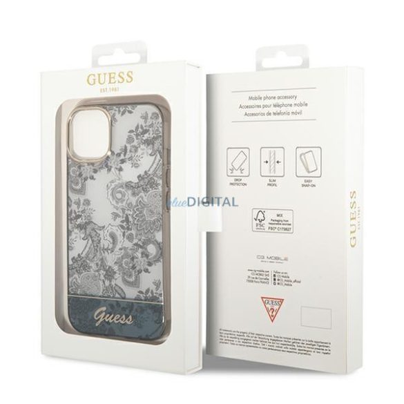 Guess GUHCP14MHGPLHG iPhone 14 Plus 6,7" szürke keménytok Porcelán kollekció