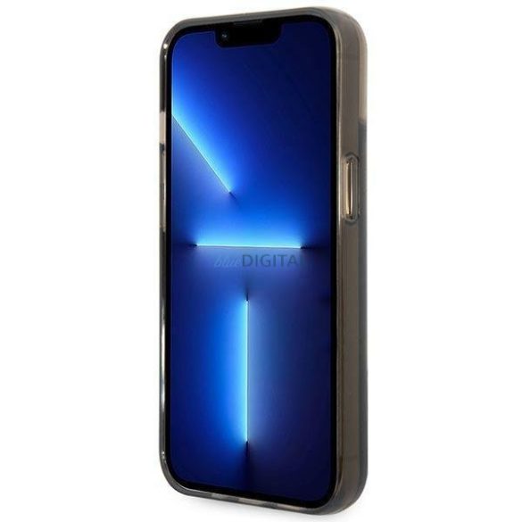 Karl Lagerfeld KLHCP14MLCKVK iPhone 14 Plus 6,7" fekete/kék keménytok folyékony csillogó Elong, hosszú