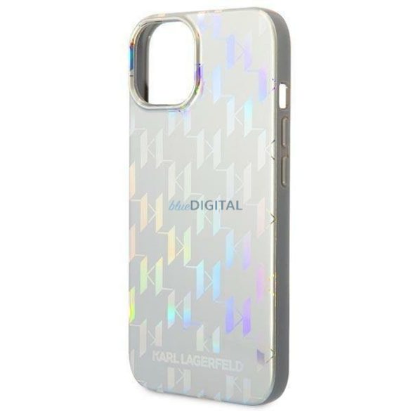 Karl Lagerfeld KLHCP14MLGMMSV3 iPhone 14 Plus 6,7" keménytok ezüst Monogram Iridescent