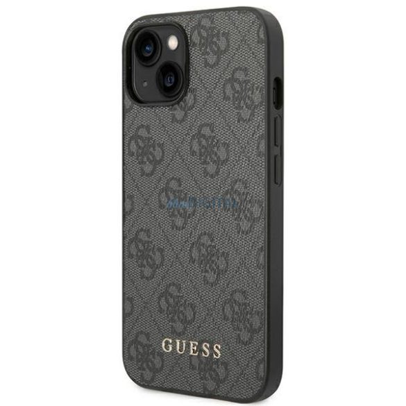 Guess GUHCP14SG4GFGR iPhone 14 6.1 "szürke kemény tok 4G fém arany logo