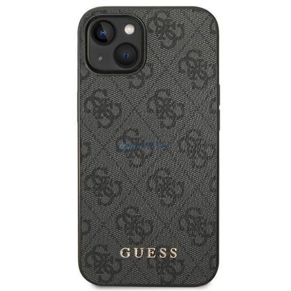 Guess GUHCP14SG4GFGR iPhone 14 6.1 "szürke kemény tok 4G fém arany logo