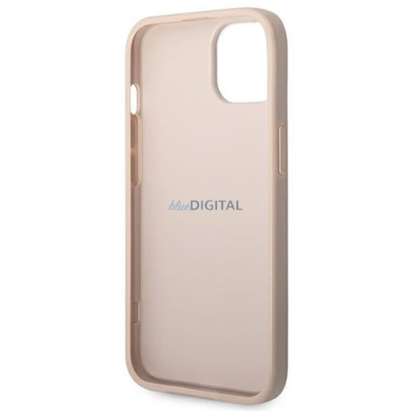 Guess GUHCP14MG4GFPI iPhone 14 Plus 6.7 "rózsaszín kemény tok 4G fém arany logó