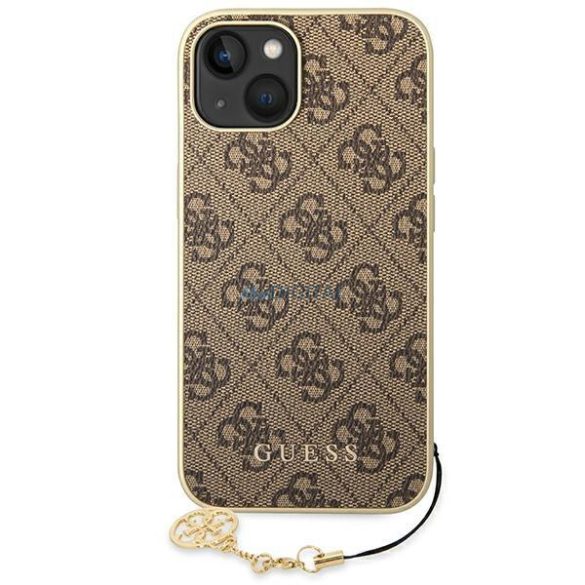 Guess GUHCP14SGF4GBR iPhone 14 6.1 "barna keménytok 4G Charms kollekció