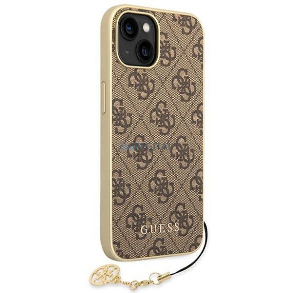 Guess GUHCP14SGF4GBR iPhone 14 6.1 "barna keménytok 4G Charms kollekció