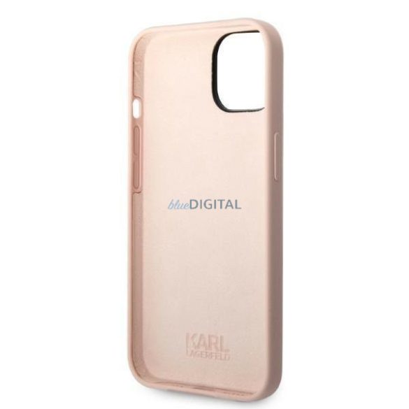 Karl Lagerfeld KLHCP14SSNIKBCP iPhone 14 6.1" keménytok rózsaszín/rózsaszín szilikon Ikonik