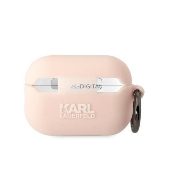 Karl Lagerfeld KLAP2RUNIKP AirPods Pro 2 tok rózsaszín/rózsaszín szilikon Karl Head 3D