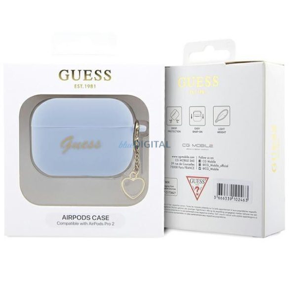 Guess GUAP2LSCHSB AirPods Pro 2 tok kék Szilikon Charm szív Collection