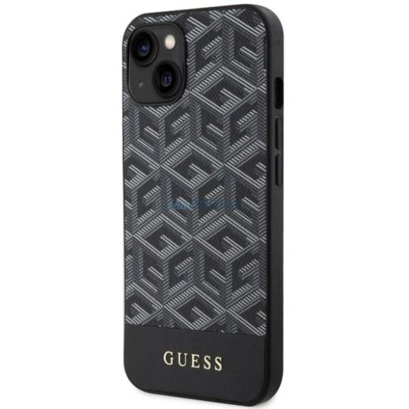 Guess GUHMP14SHGCFSEK iPhone 14 6.1" fekete keménytok GCube csíkos MagSafe