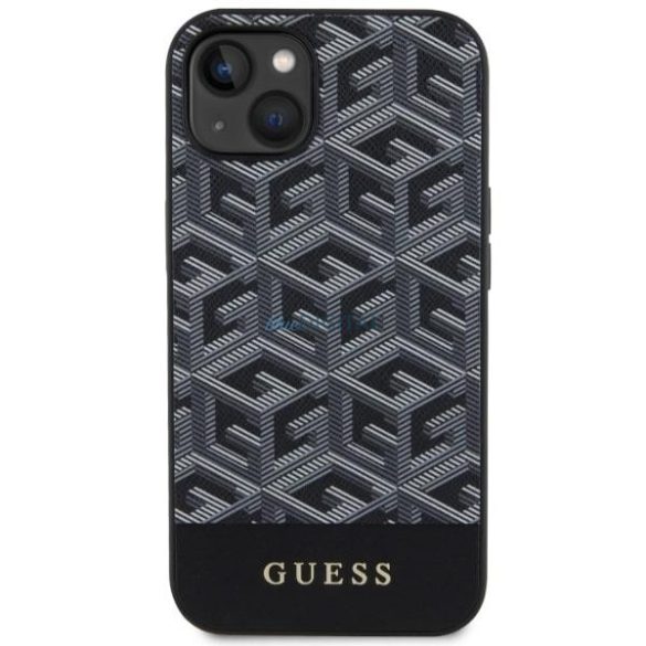 Guess GUHMP14SHGCFSEK iPhone 14 6.1" fekete keménytok GCube csíkos MagSafe