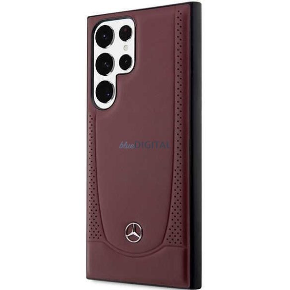 Mercedes MEHCS23LARMRE Samsung Galaxy S23 Ultra S918 piros keménytok bőr Urban Bengale