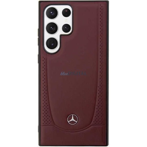 Mercedes MEHCS23LARMRE Samsung Galaxy S23 Ultra S918 piros keménytok bőr Urban Bengale