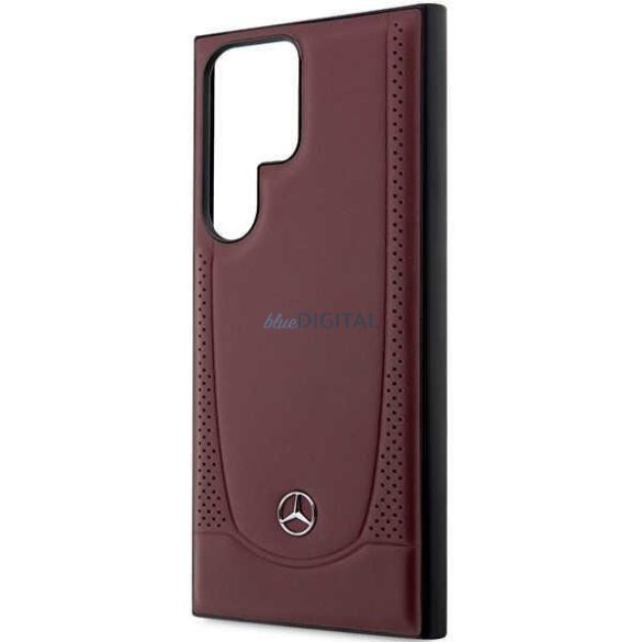 Mercedes MEHCS23LARMRE Samsung Galaxy S23 Ultra S918 piros keménytok bőr Urban Bengale