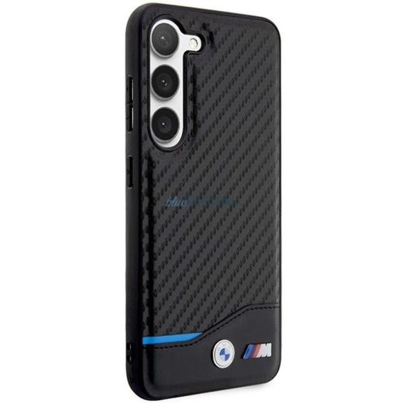 BMW BMHCS23S22NBCK Samsung Galaxy S23 S911 fekete bőr Carbon