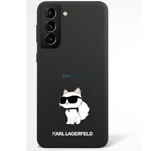 Karl Lagerfeld KLHCS23SSNCHBCK Samsung Galaxy S23 S911 keménytok fekete/fekete szilikon Choupette