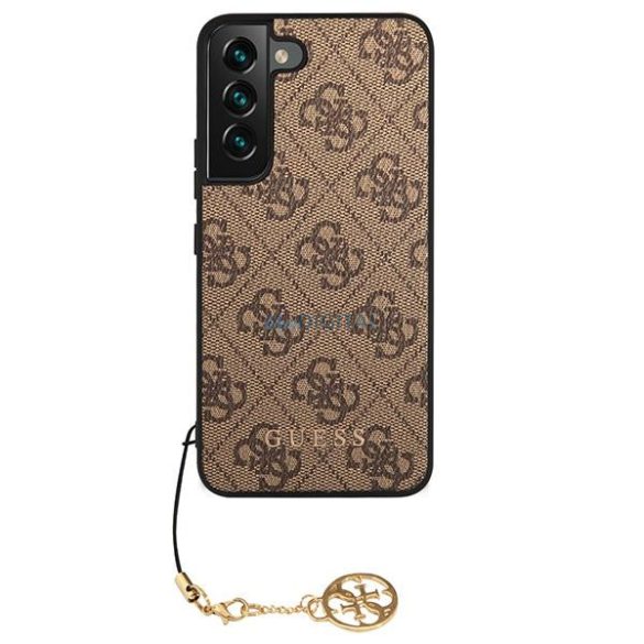 Guess GUHCS23MGF4GBR Samsung Galaxy S23+ S916 barna keménytok 4G Charms Collection