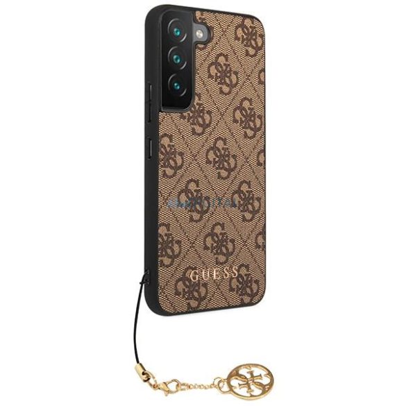 Guess GUHCS23MGF4GBR Samsung Galaxy S23+ S916 barna keménytok 4G Charms Collection