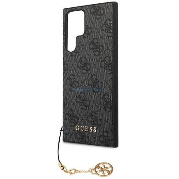 Guess GUHCS23LGF4GBR Samsung Galaxy S23 Ultra S918 barna keménytok 4G Charms Collection