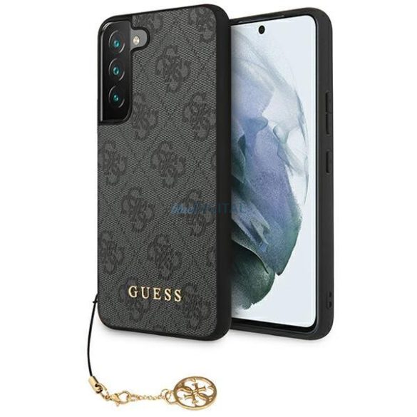 Guess GUHCS23SGF4GGR Samsung Galaxy S23 S911 szürke keménytok 4G Charms Collection