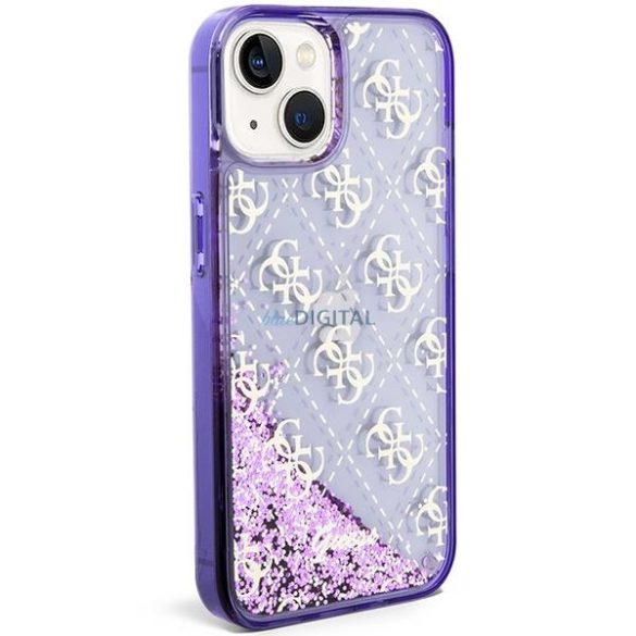 Guess GUHCP14SLC4PSGU iPhone 14 6.1" lila/lila keménytok Liquid Glitter 4G Transculent iPhone 14 6.1" lila/lila keménytok