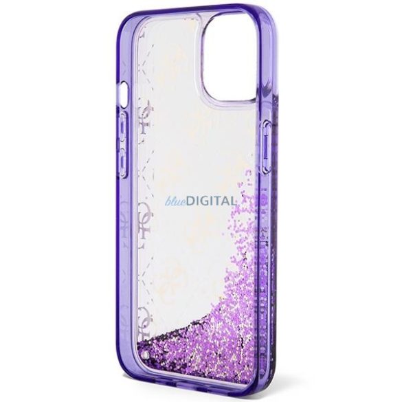 Guess GUHCP14SLC4PSGU iPhone 14 6.1" lila/lila keménytok Liquid Glitter 4G Transculent iPhone 14 6.1" lila/lila keménytok