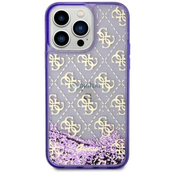 Guess GUHCP14XLC4PSGU iPhone 14 Pro Max 6.7" lila/lila keménytok Liquid Glitter 4G Transculent iPhone 14 Pro Max 6.7" lila/lila keménytok