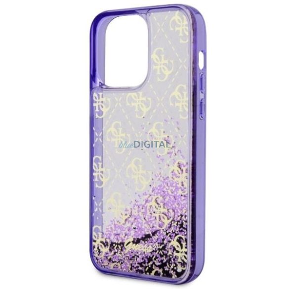 Guess GUHCP14XLC4PSGU iPhone 14 Pro Max 6.7" lila/lila keménytok Liquid Glitter 4G Transculent iPhone 14 Pro Max 6.7" lila/lila keménytok