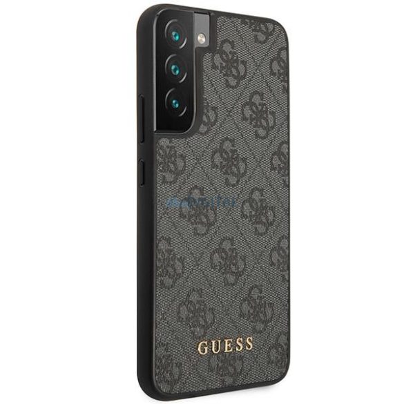 Guess GUHCS23SG4GFGR Samsung Galaxy S23 S911 szürke keménytok 4G fém arany logó