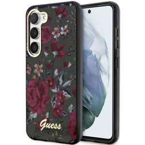 Guess GUHCS23MHCFWSA Samsung Galaxy S23+ S916 zöld/keki keménytok Flower Collection