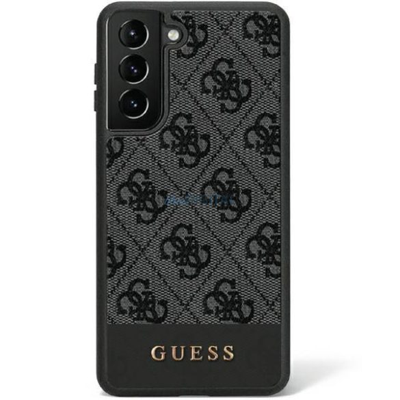 Guess GUHCS23SG4GLGRSamsung Galaxy S23 S911 fekete/fekete keménytok 4G Stripe kollekció