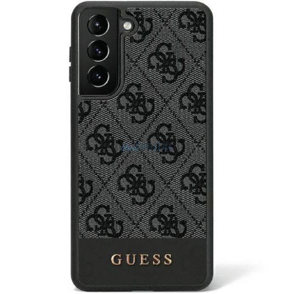 Guess GUHCS23LG4GLGR Samsung Galaxy S23 Ultra S918 fekete/fekete keménytok 4G Stripe kollekció