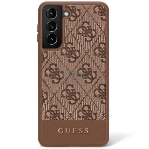 Guess GUHCS23SG4GLBRSamsung Galaxy S23 S911 barna/barna keménytok 4G Stripe kollekció